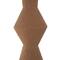 27.5" Brown Metal Art Deco Fluted Decorative Vase